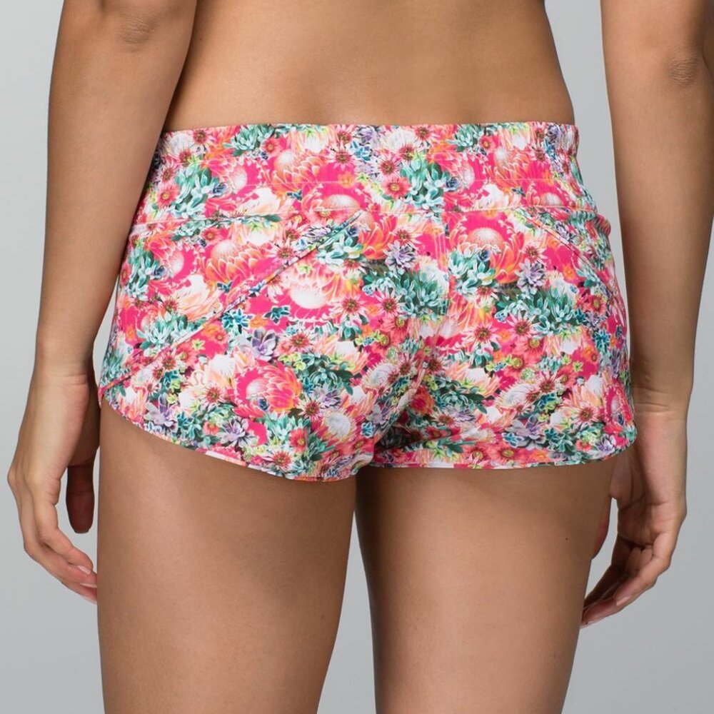 Lululemon Shanti Surf Shorts Flowabunga Floral Bleached Coral Reversible - Picture 7 of 13